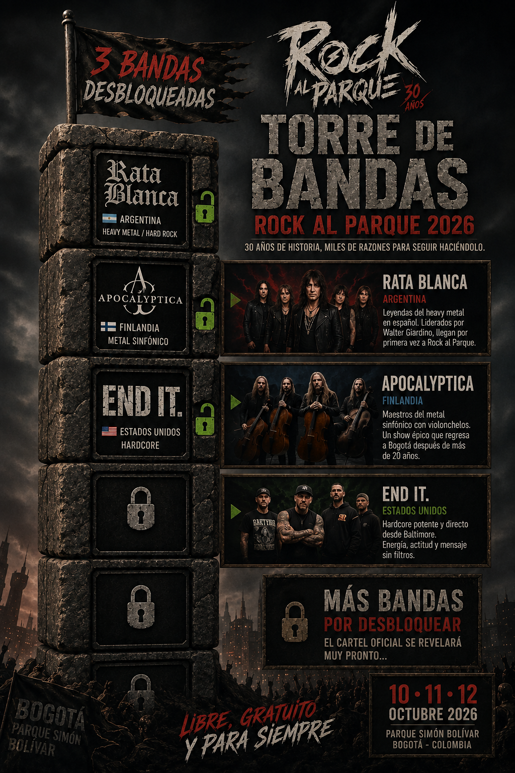 Entre filtraciones y descuidos: así se está armando el cartel de Rock al Parque 2026
